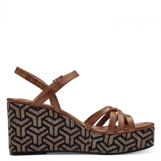 Tamaris Δερμάτινη Πλατφόρμα 1-28014-42 310 Camel 