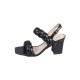 Envie Shoes Γυναικεία Πέδιλα με Χοντρό Χαμηλό Τακούνι σε Μαύρο Χρώμα V42-15181-34