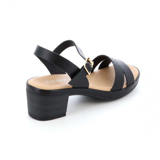 B-Soft Πέδιλα Μαύρα 41/7736-422